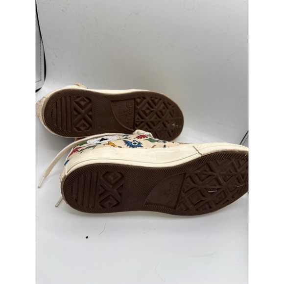Converse Chuck Taylor High Top Sneakers Dinosaur Print Cream Women's 9.5 - Picture 11 of 11